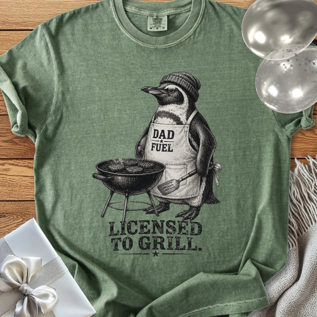 Dad Fuel, Licensed to Grill - Premium Parenting T-Shirt