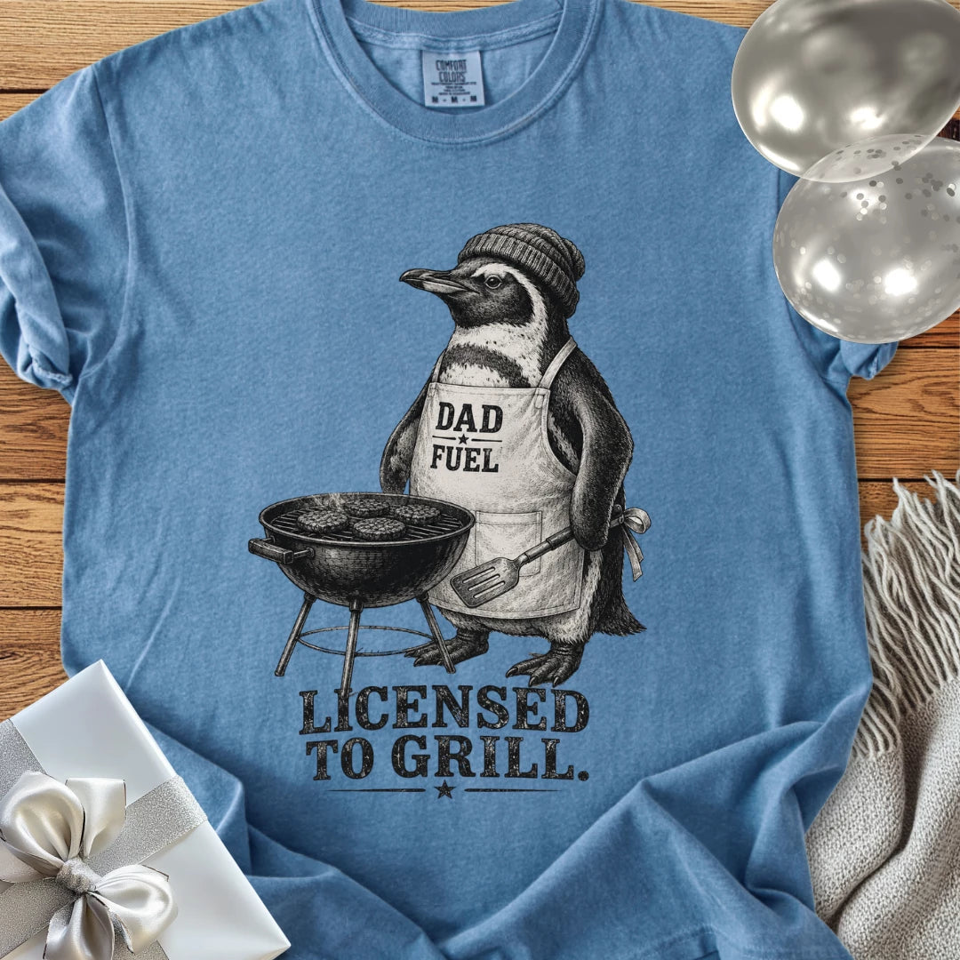 Dad Fuel, Licensed to Grill - Premium Parenting T-Shirt