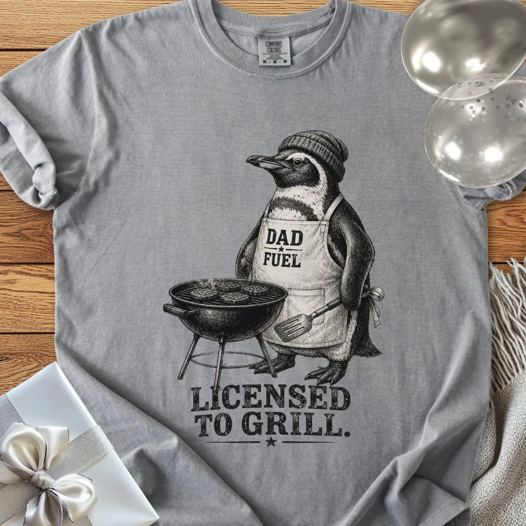 Dad Fuel, Licensed to Grill - Premium Parenting T-Shirt