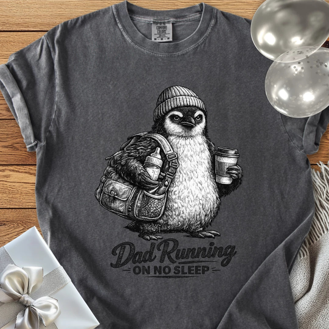Dad Running On No Sleep - Premium Parenting T-Shirt