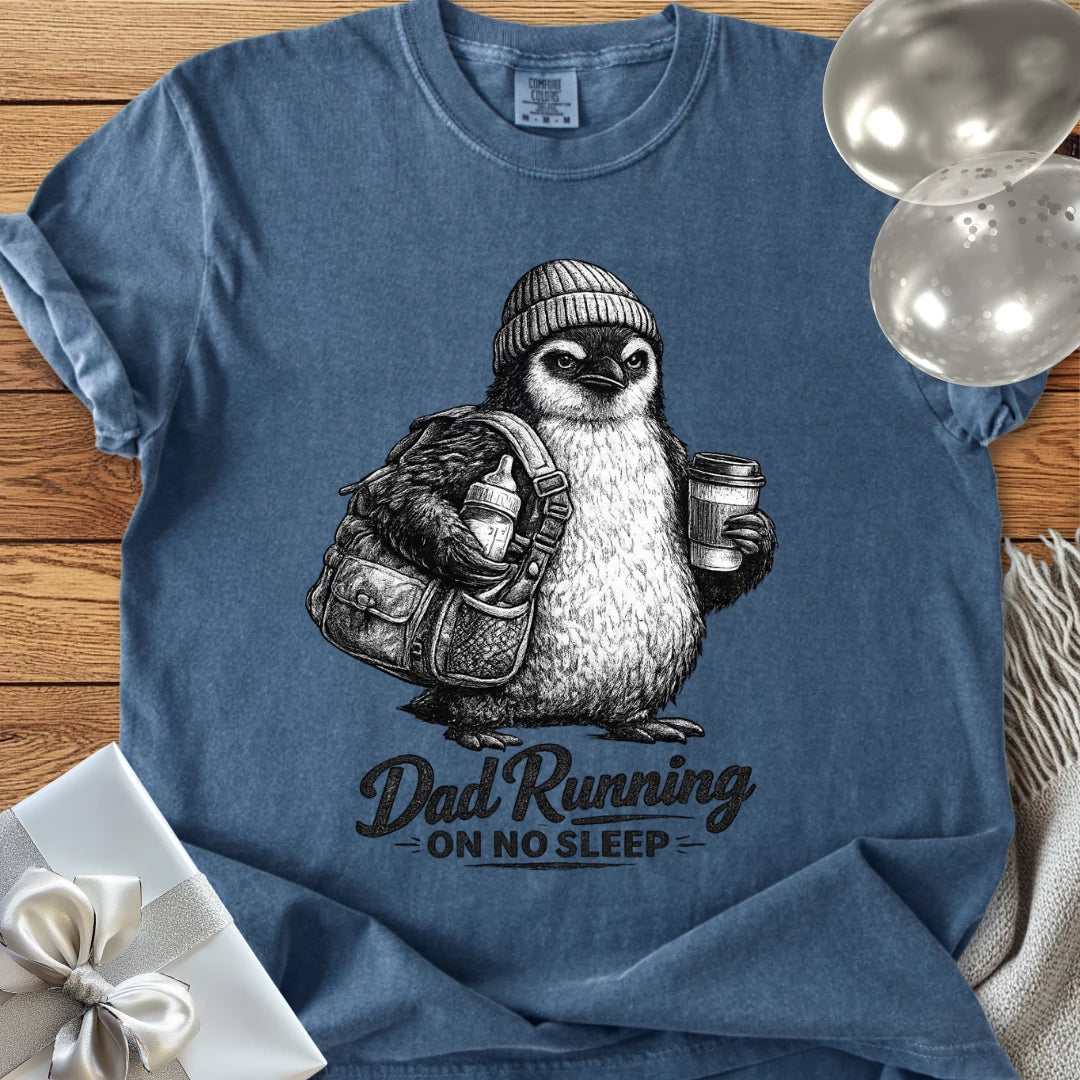 Dad Running On No Sleep - Premium Parenting T-Shirt
