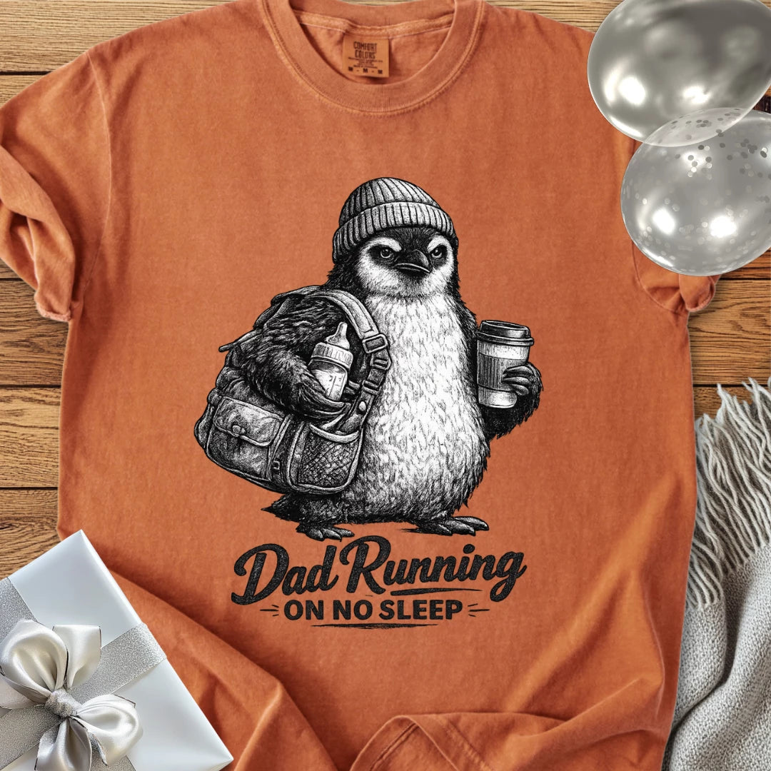 Dad Running On No Sleep - Premium Parenting T-Shirt