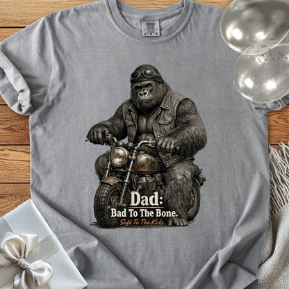 Dad: Bad To The Bone, Soft to the Kids - Premium Parenting T-Shirt