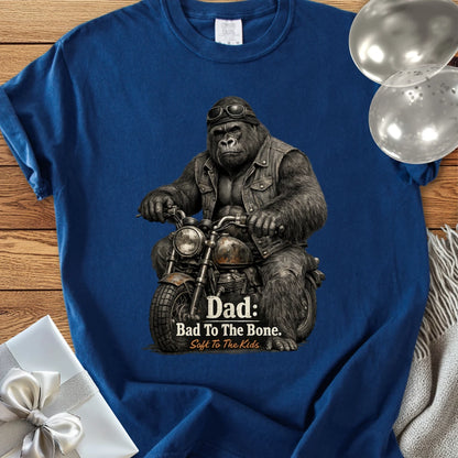 Dad: Bad To The Bone, Soft to the Kids - Premium Parenting T-Shirt