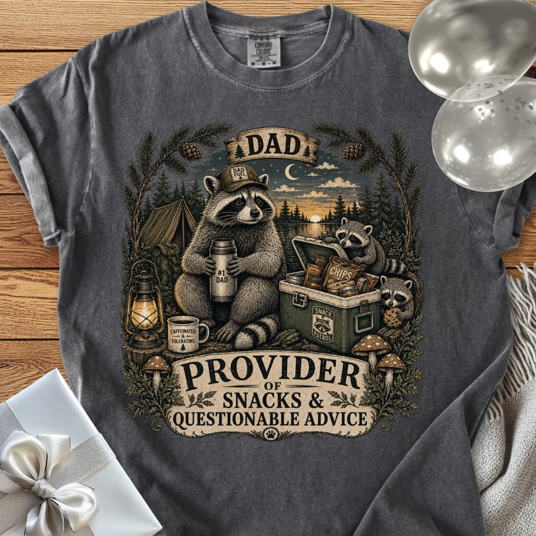 Dad, Provider of Snacks & Questionable Advice - Premium Parenting T-Shirt