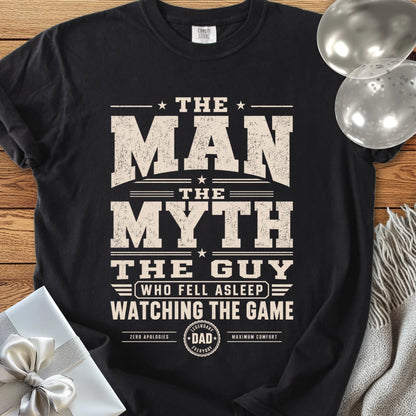 Dad, The Man The Myth The Guy Who Fell Asleep Watching The Game - Premium T-Shirt