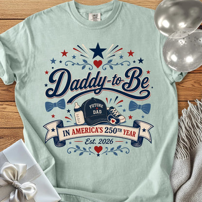 Daddy-to-Be In America's 250th Year - Premium America 250 T-Shirt