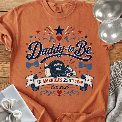 Daddy-to-Be In America's 250th Year - Premium America 250 T-Shirt