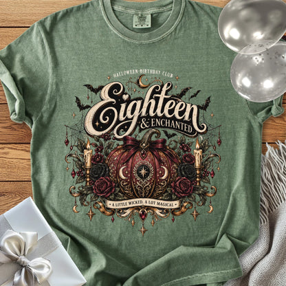 Eighteen & Enchanted - Premium Halloween 18th Birthday T-Shirt