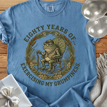 Eighty Years of Exercising My Grumpiness - Premium 80th Birthday T-Shirt