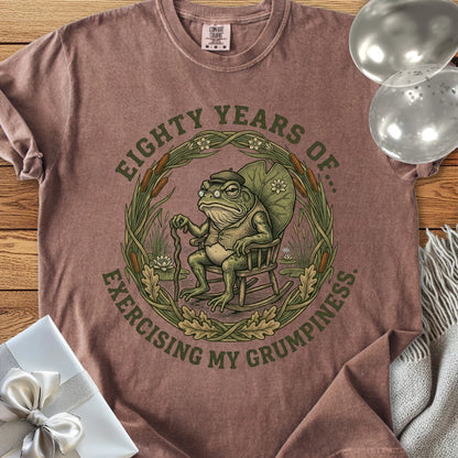 Eighty Years of Exercising My Grumpiness - Premium 80th Birthday T-Shirt