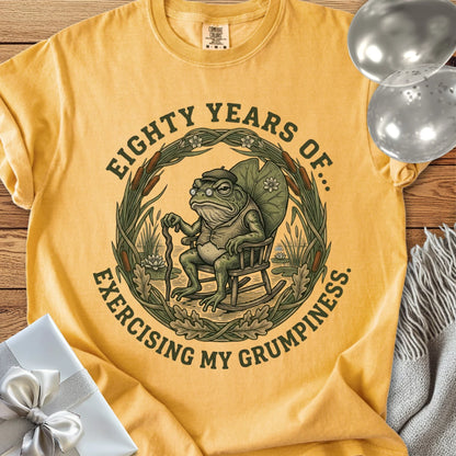 Eighty Years of Exercising My Grumpiness - Premium 80th Birthday T-Shirt