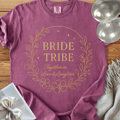 Bride Tribe, Together in Love & Laughter - Premium Elegance Bridal Party T-Shirt