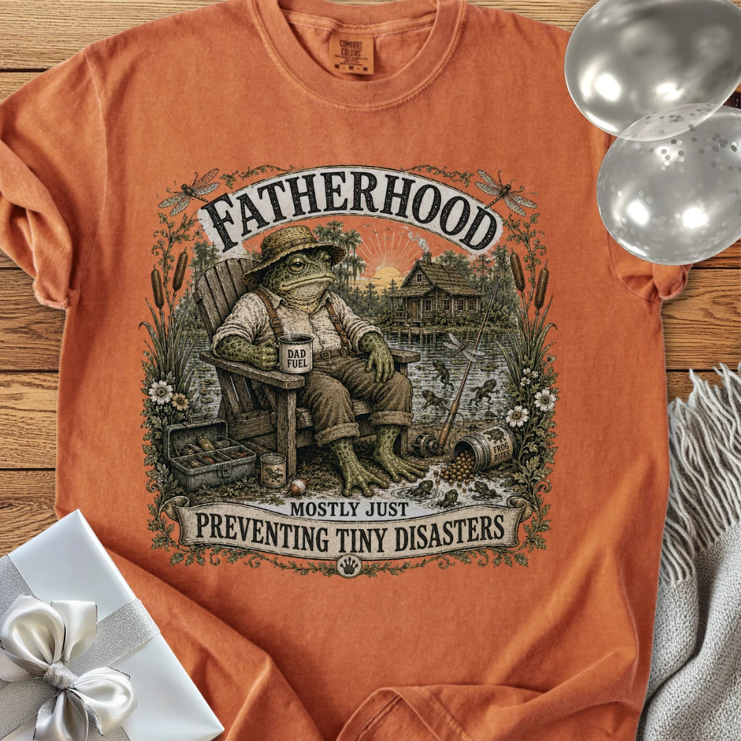 Fatherhood, Preventing Tiny Disasters - Premium Parenting T-Shirt