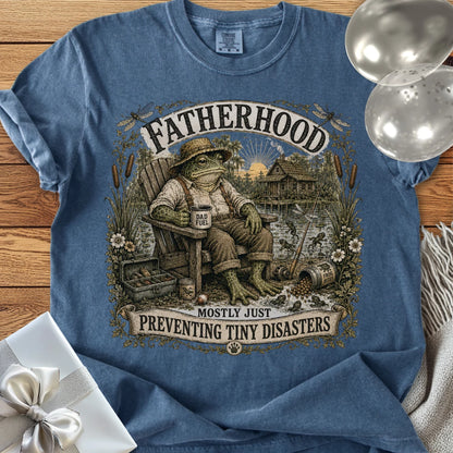 Fatherhood, Preventing Tiny Disasters - Premium Parenting T-Shirt