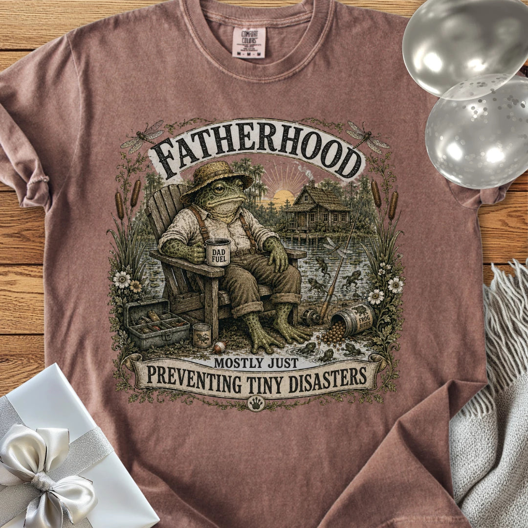 Fatherhood, Preventing Tiny Disasters - Premium Parenting T-Shirt