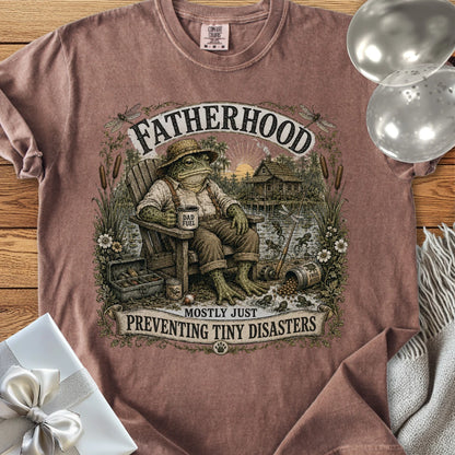 Fatherhood, Preventing Tiny Disasters - Premium Parenting T-Shirt