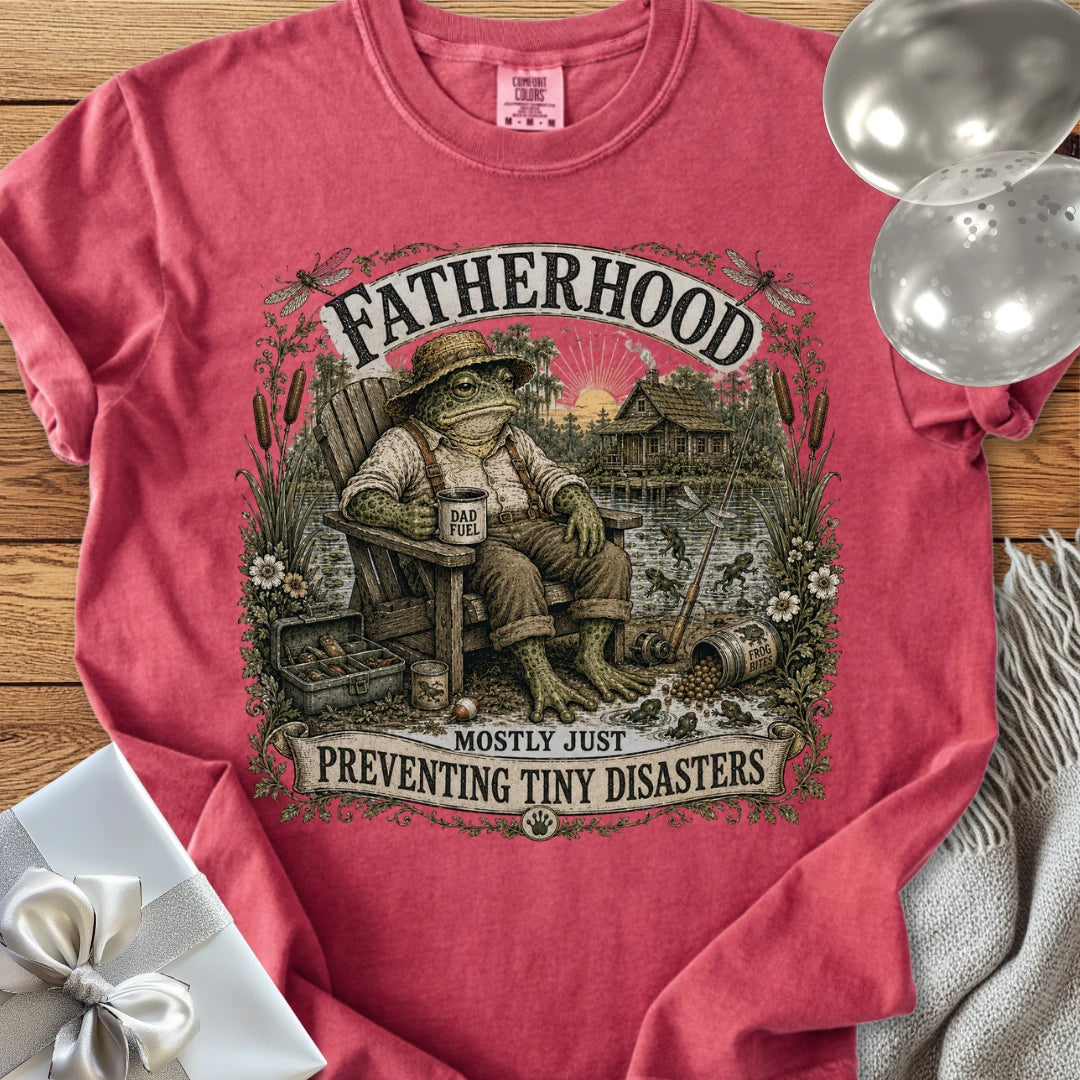 Fatherhood, Preventing Tiny Disasters - Premium Parenting T-Shirt