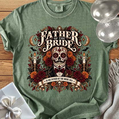 Father of the Bride, In His Father of the Bride Era - Premium Halloween Wedding T-Shirt