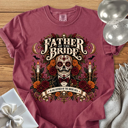 Father of the Bride, In His Father of the Bride Era - Premium Halloween Wedding T-Shirt