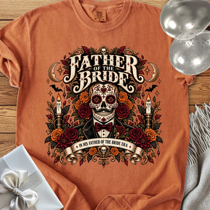Father of the Bride, In His Father of the Bride Era - Premium Halloween Wedding T-Shirt