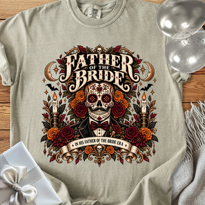 Father of the Bride, In His Father of the Bride Era - Premium Halloween Wedding T-Shirt