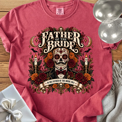 Father of the Bride, In His Father of the Bride Era - Premium Halloween Wedding T-Shirt