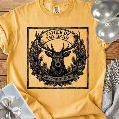Father of the Bride, The Adventure Begins - Wedding T-Shirt