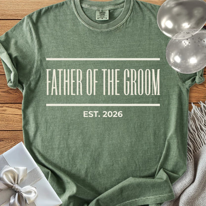 Father of the Groom, Est. 2026 - Premium Wedding T-Shirt