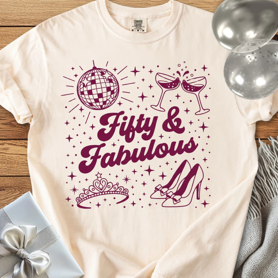Fifty & Fabulous - Premium 50th Birthday T-Shirt