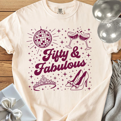 Fifty & Fabulous - Premium 50th Birthday T-Shirt