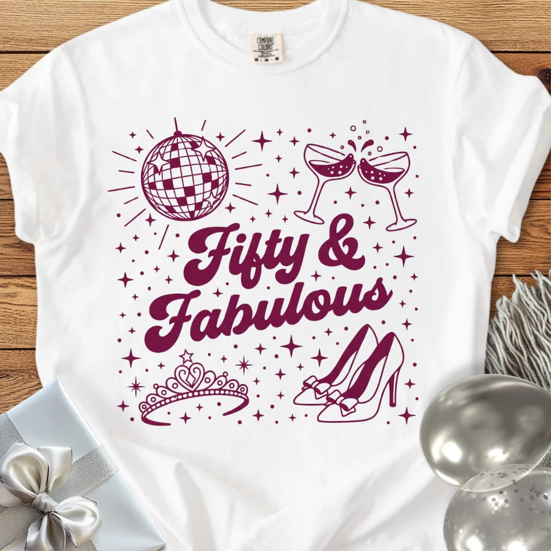Fifty & Fabulous - Premium 50th Birthday T-Shirt