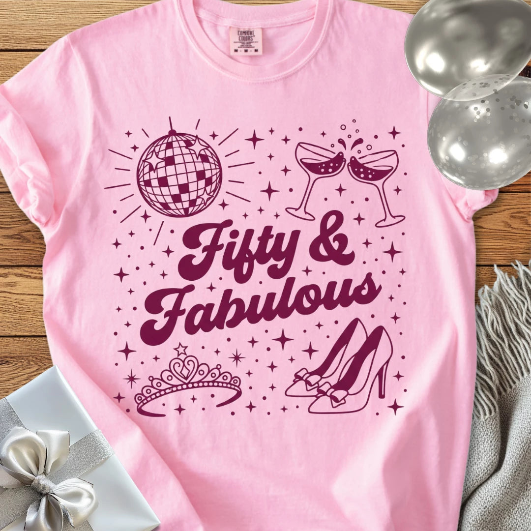 Fifty & Fabulous - Premium 50th Birthday T-Shirt
