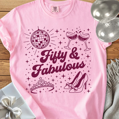 Fifty & Fabulous - Premium 50th Birthday T-Shirt