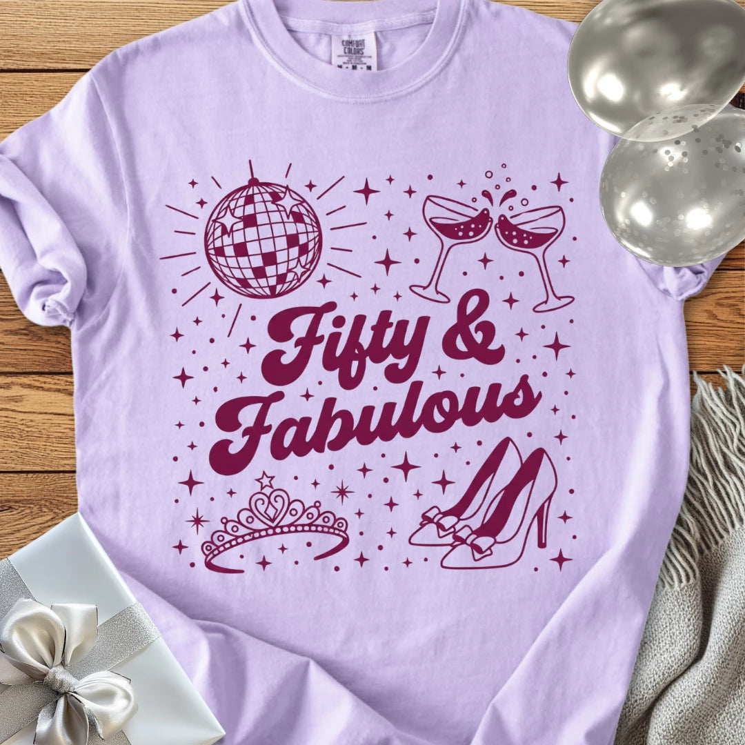 Fifty & Fabulous - Premium 50th Birthday T-Shirt