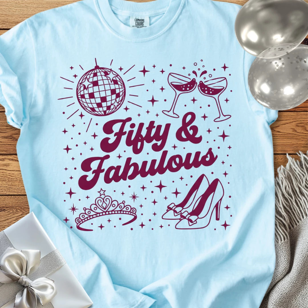 Fifty & Fabulous - Premium 50th Birthday T-Shirt