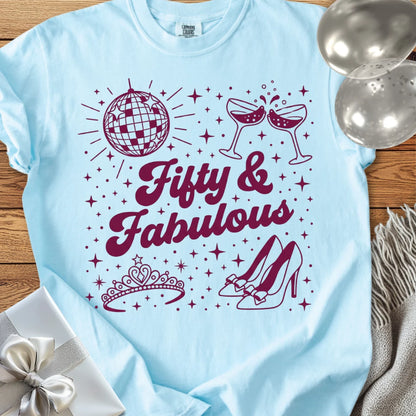 Fifty & Fabulous - Premium 50th Birthday T-Shirt