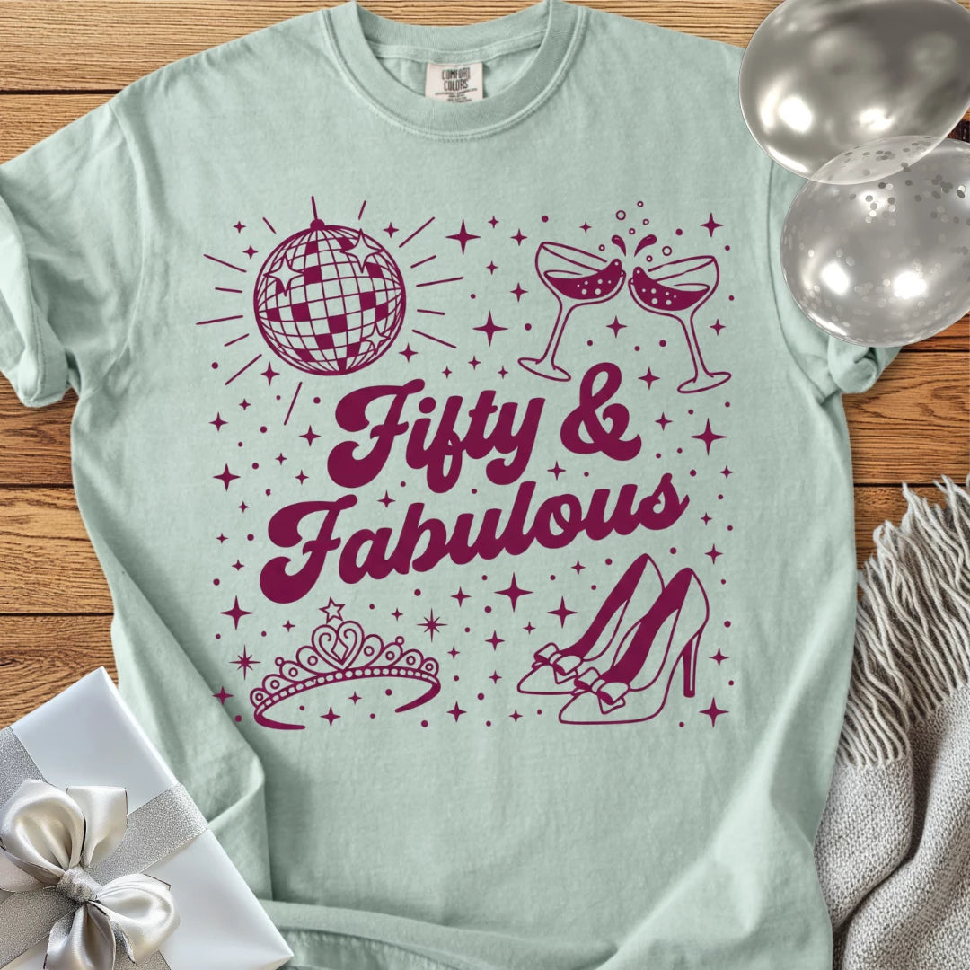 Fifty & Fabulous - Premium 50th Birthday T-Shirt