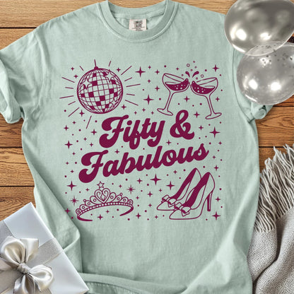 Fifty & Fabulous - Premium 50th Birthday T-Shirt