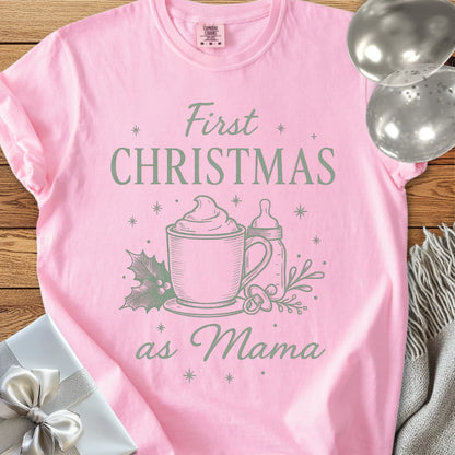 First Christmas as Mama - Premium Christmas T-Shirt
