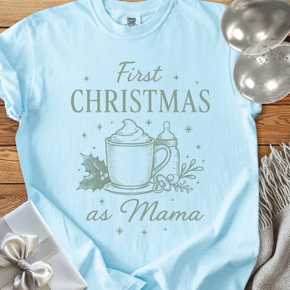 First Christmas as Mama - Premium Christmas T-Shirt