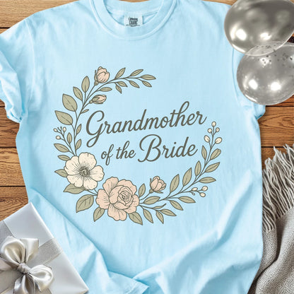 Grandmother of the Bride - Premium Floral Bridal Party T-Shirt