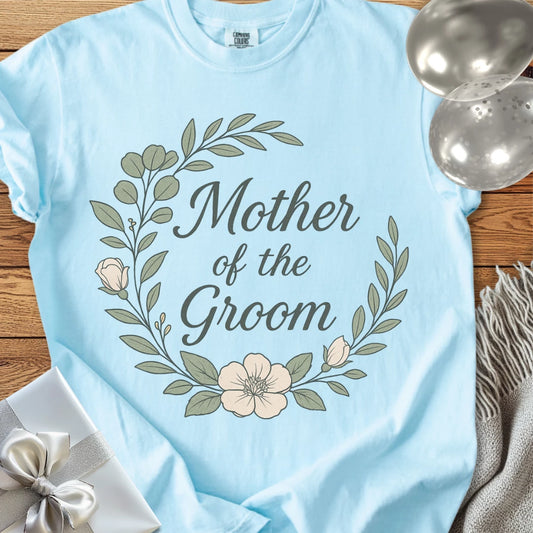 Mother of the Groom - Premium Floral Bridal Party T-Shirt