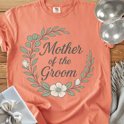 Mother of the Groom - Premium Floral Bridal Party T-Shirt