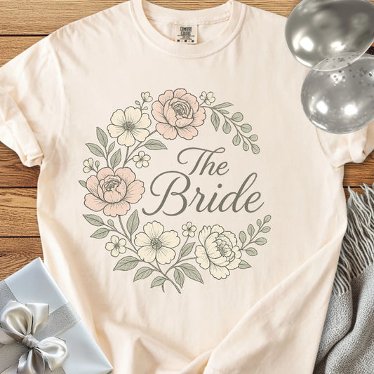 The Bride - Premium Floral Bridal Party T-Shirt