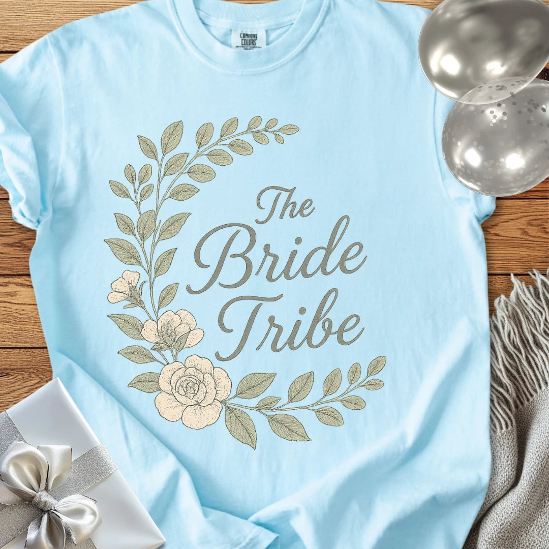 The Bride Tribe - Premium Floral Bridal Party T-Shirt