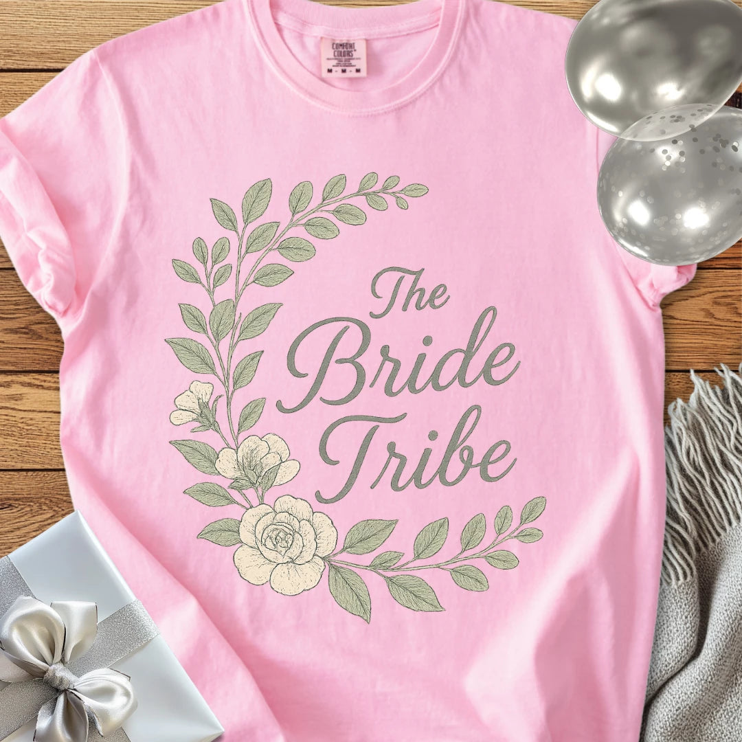 The Bride Tribe - Premium Floral Bridal Party T-Shirt