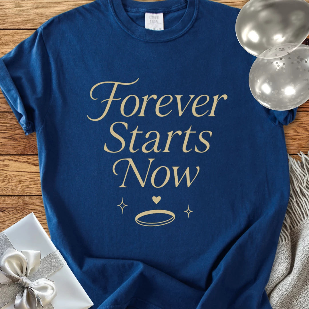 Forever Starts Now - Premium Wedding T-Shirt