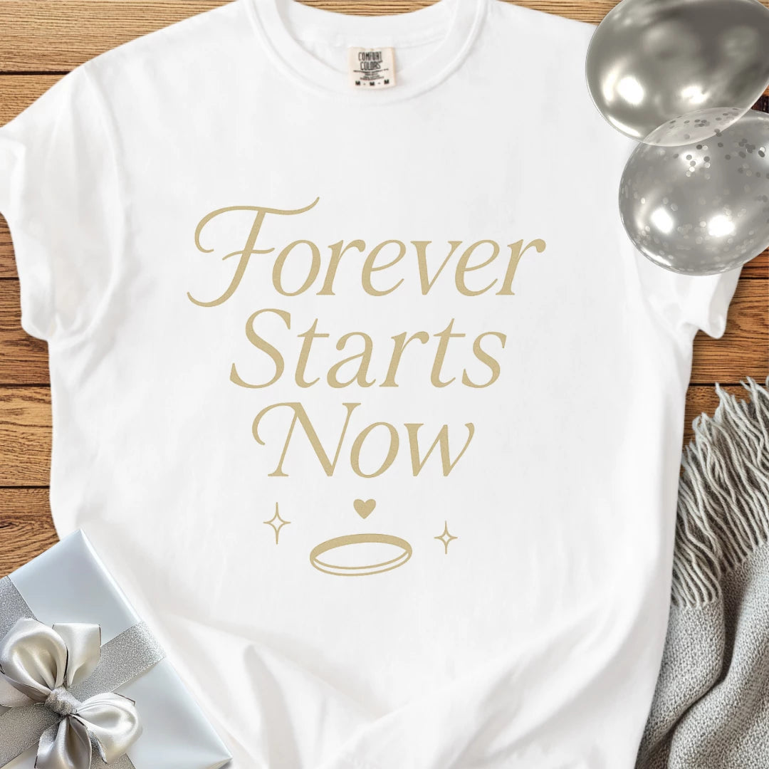 Forever Starts Now - Premium Wedding T-Shirt