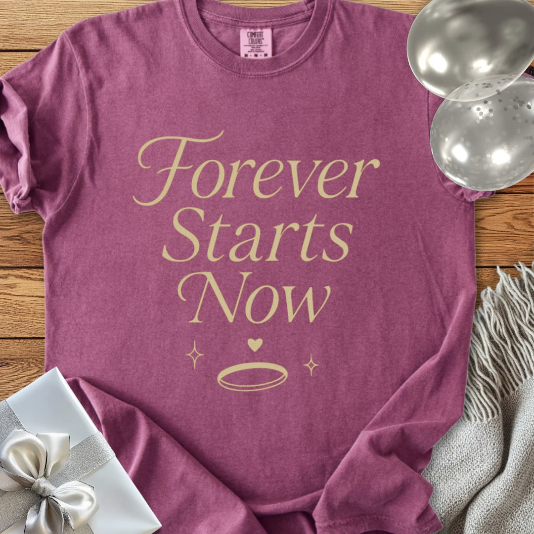 Forever Starts Now - Premium Wedding T-Shirt